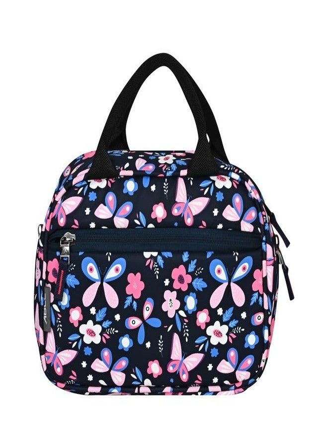 ABLE Multi Print Lunch Tote Bag for Girls - School/College/Casual Bag Navy Blue. - Image 1